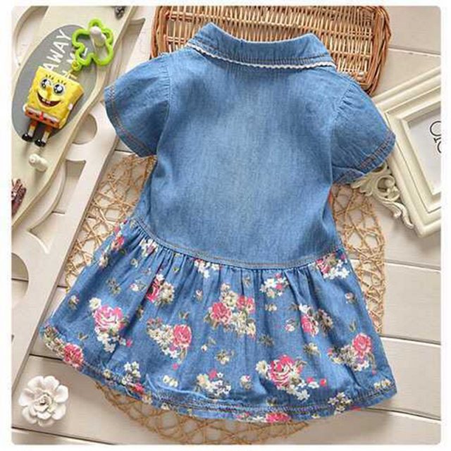 Lovely Summer Floral Cotton Baby Girl’s Dress