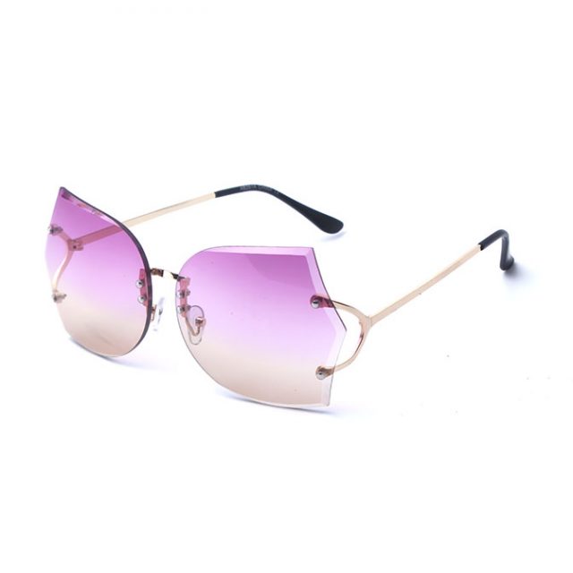 Women’s Oversize Rimless Gradient Sunglasses